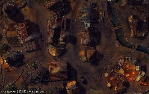 D&Demetrius, Town Slums 55x35